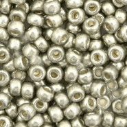 Miyuki rocailles Perlen 6/0 - Duracoat galvanized light pewter silver 6-4221